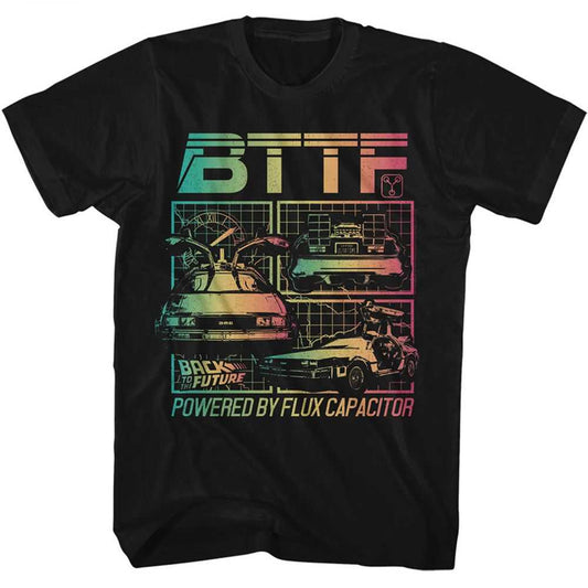 PREMIUM | Back to the Future - BACK TO THE FUTURE POWERED BY FLUX CAPACITOR Adult Shirt