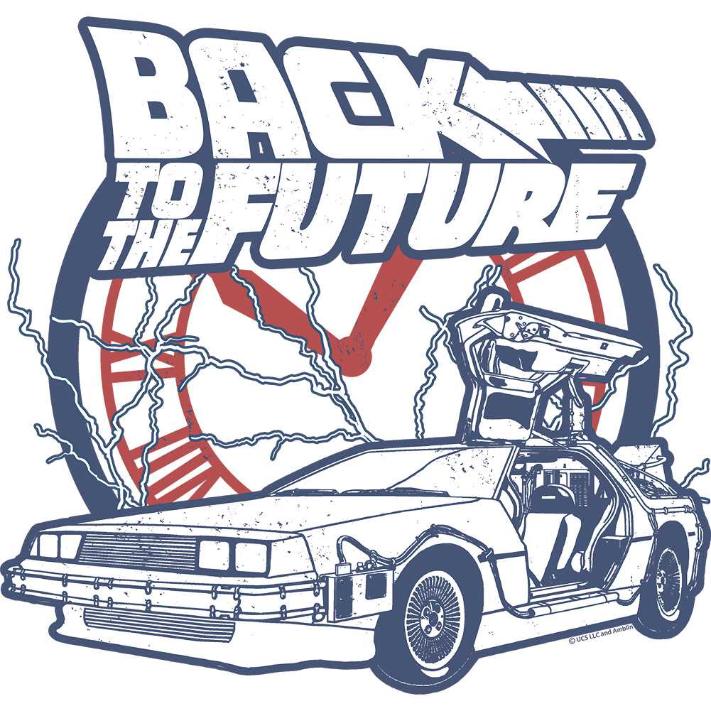 PREMIUM | Back to the Future - BACK TO THE FUTURE CLOCK AND LIGHTNING Adult Shirt
