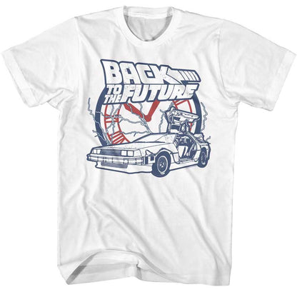 PREMIUM | Back to the Future - BACK TO THE FUTURE CLOCK AND LIGHTNING Adult Shirt
