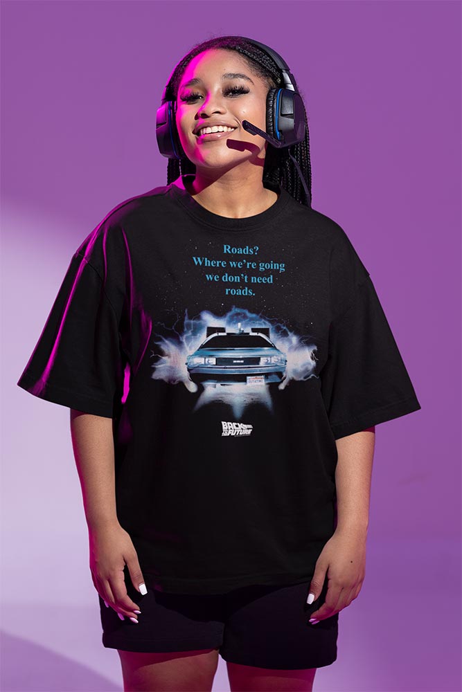 PREMIUM | Back to the Future - BTTF DRIVING THROUGH 2-SIDED Adult Shirt