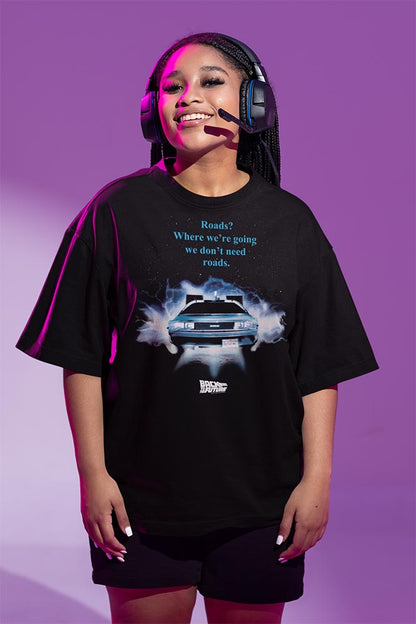 PREMIUM | Back to the Future - BTTF DRIVING THROUGH 2-SIDED Adult Shirt