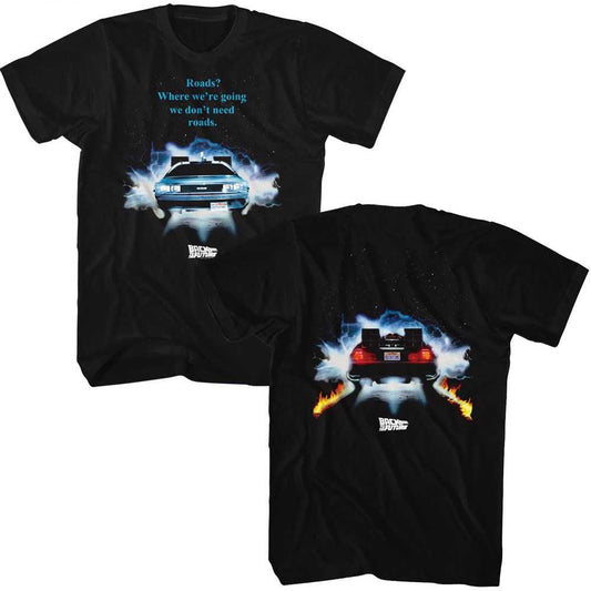 PREMIUM | Back to the Future - BTTF DRIVING THROUGH 2-SIDED Adult Shirt