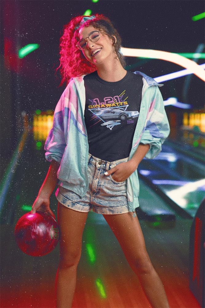 PREMIUM | Back to the Future - BTTF NEON GIGAWATTS Adult Shirt