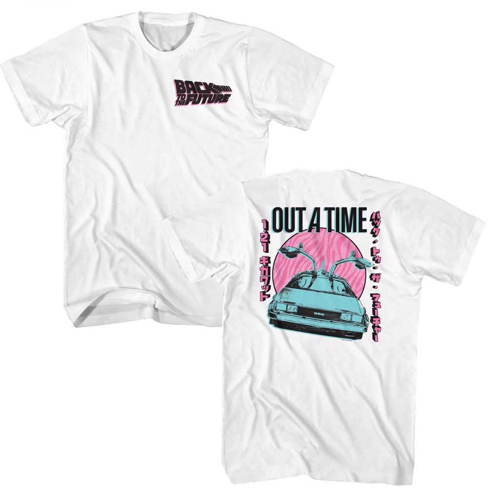 PREMIUM | Back to the Future - BTTF OUTATIME PASTEL FRONT AND BACK 2-SIDED Adult Shirt