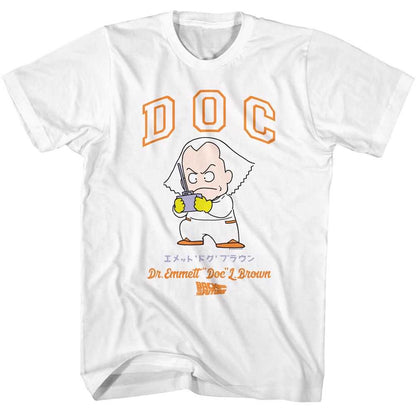PREMIUM | Back to the Future - BTTF DOC CARTOON CHARACTER Adult Shirt