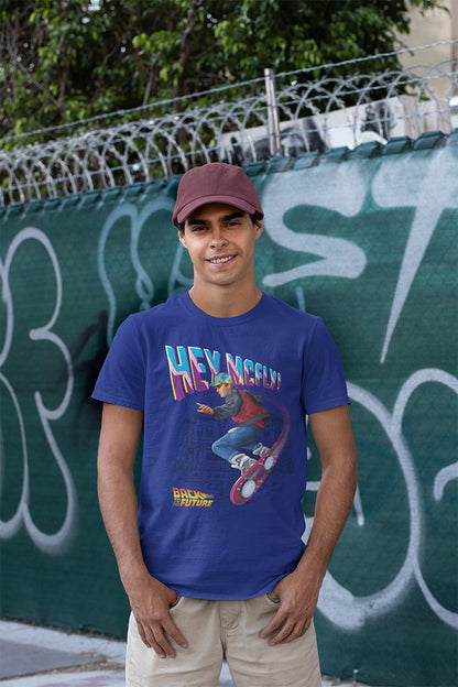 PREMIUM | Back to the Future - BTTF HEY MCFLY FLYING HOVERBOARD Adult Shirt