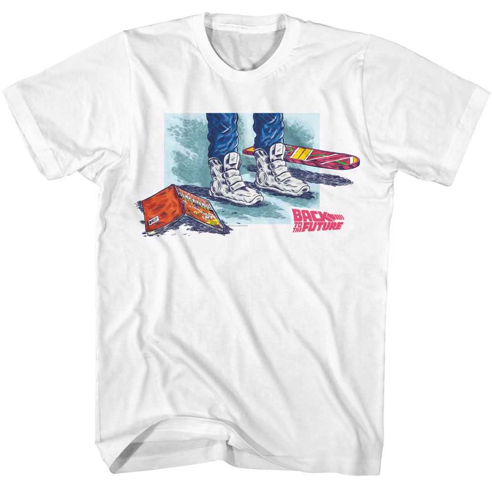 PREMIUM | Back to the Future - BTTF SHOES COMIC HOVERBOARD Adult Shirt