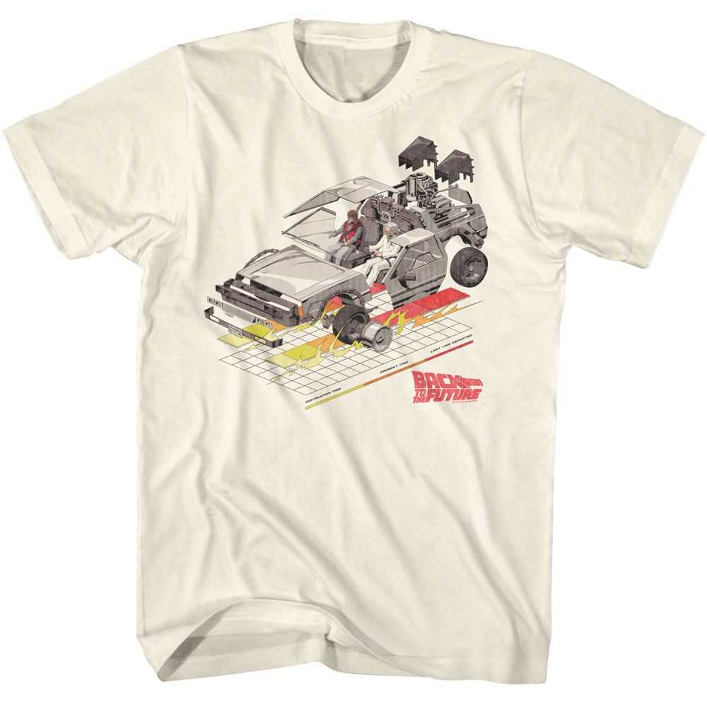 PREMIUM | Back to the Future - BTTF CAR WITH GRID Adult Shirt