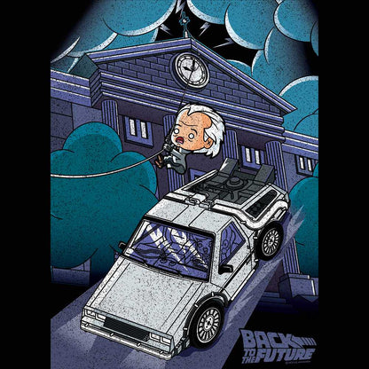 PREMIUM | Back to the Future - BTTF CUTE CARTOON DOC AND CLOCK TOWER Adult Shirt