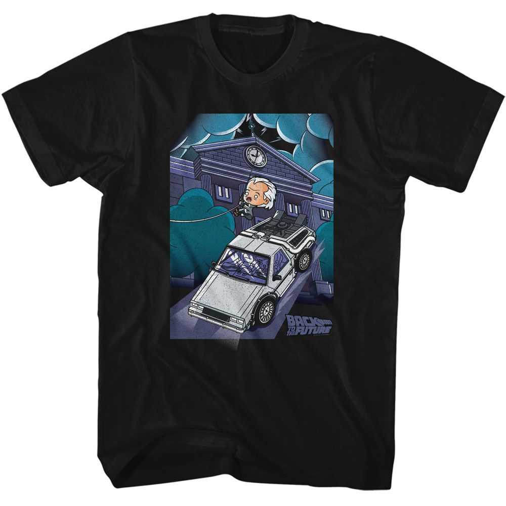 PREMIUM | Back to the Future - BTTF CUTE CARTOON DOC AND CLOCK TOWER Adult Shirt