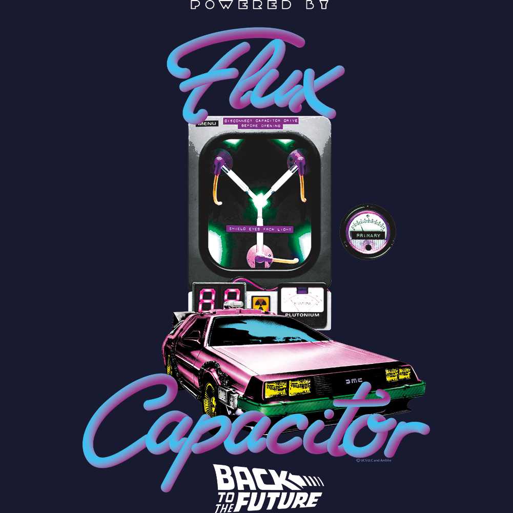 PREMIUM | Back to the Future - BTTF POWERED BY FLUX CAPACITOR Adult Shirt