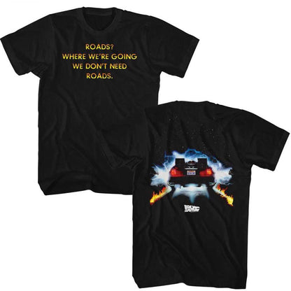 PREMIUM | Back to the Future - BTTF ROADS FRONT AND BACK 2 2-SIDED Adult Shirt