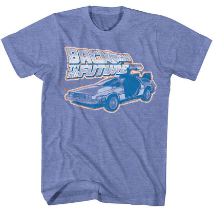 PREMIUM | Back to the Future - BTTF LOGO AND CAR Adult Shirt