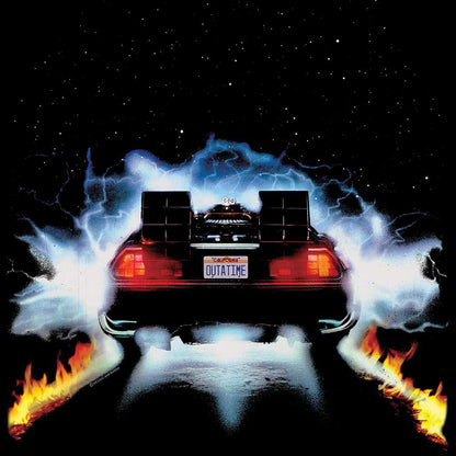 PREMIUM | Back to the Future - BTTF DELORIAN BACK F B 2-SIDED Adult Shirt