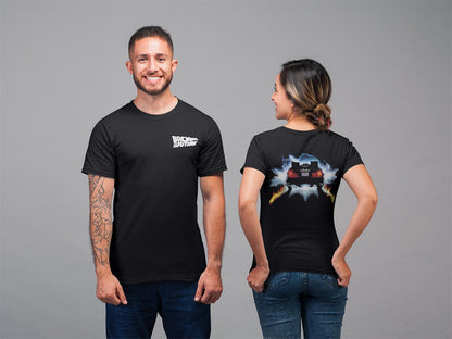 PREMIUM | Back to the Future - BTTF DELORIAN BACK F B 2-SIDED Adult Shirt