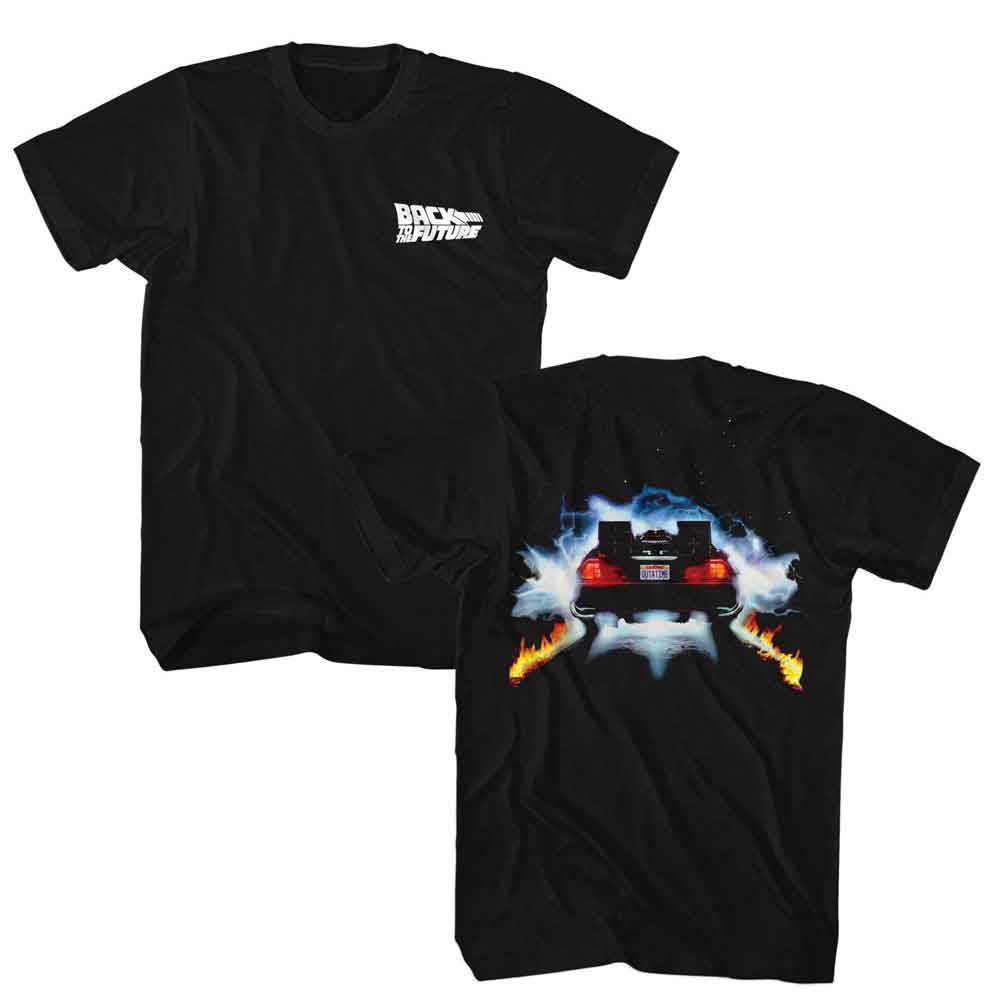 PREMIUM | Back to the Future - BTTF DELORIAN BACK F B 2-SIDED Adult Shirt