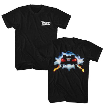 PREMIUM | Back to the Future - BTTF DELORIAN BACK F B 2-SIDED Adult Shirt