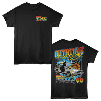 PREMIUM | Back to the Future - BTTF OUTATIME RACING F B 2-SIDED Adult Shirt