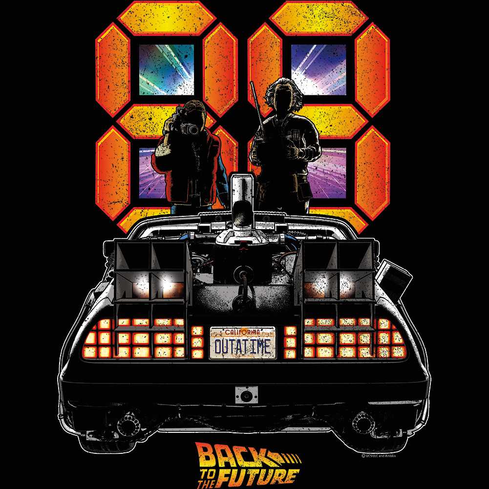 Back to the Future - BTTF 88 BACK OF THE CAR Adult Shirt