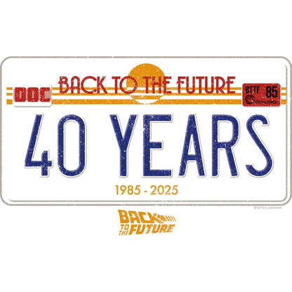PREMIUM | Back to the Future - BTTF 40 YEARS PLATE Adult Shirt