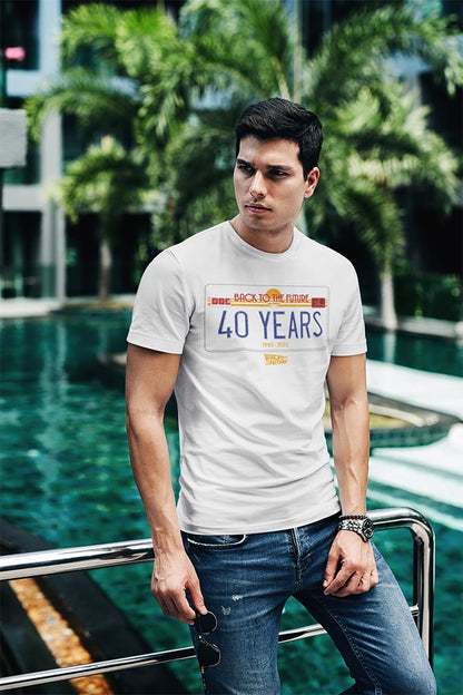 PREMIUM | Back to the Future - BTTF 40 YEARS PLATE Adult Shirt
