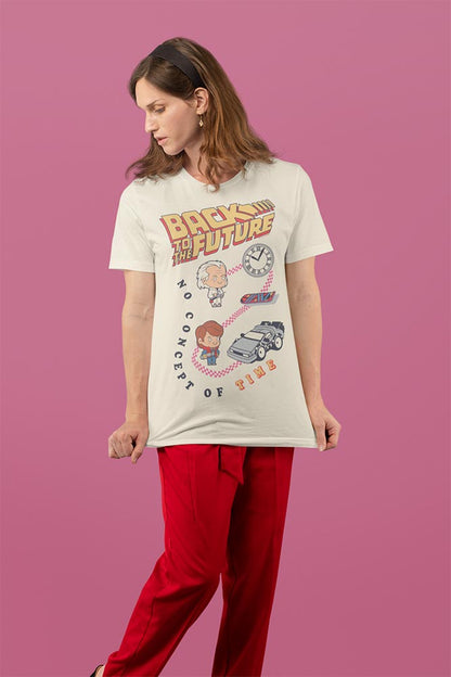 Back to the Future - BTTF NO CONCEPT OF TIME Adult Shirt