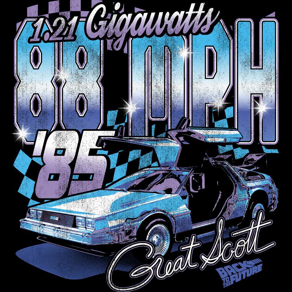 Back to the Future - GREAT GIGAWATTS 2-SIDED Adult Shirt