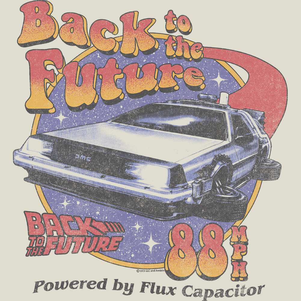 Back to the Future - BTTF STARS RETRO FONT Adult Shirt
