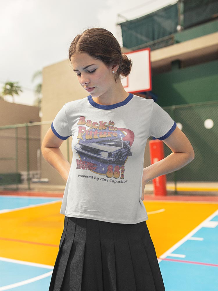 Back to the Future - BTTF STARS RETRO FONT Adult Shirt