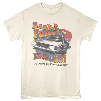 Back to the Future - BTTF STARS AND RETRO FONT Adult Shirt