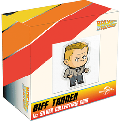 Back to the Future Limited Edition 2021 Biff Tannen shaped 1oz silver coin Commemorative Coin The Coin Company