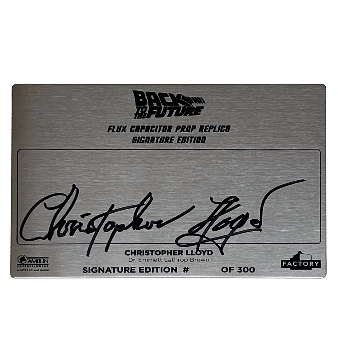 Prop Replica - Back To The Future 1:1 Scale Flux Capacitor Prop Replica - Christopher Lloyd Signature Edition [DROP-SHIPS DIRECTLY FROM MANUFACTURER]