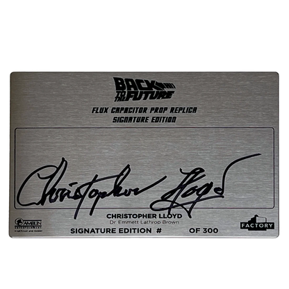 Prop Replica - Back To The Future 1:1 Scale Flux Capacitor Prop Replica - Christopher Lloyd Signature Edition [DROP-SHIPS DIRECTLY FROM MANUFACTURER]