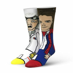 Back to the Future "Doc & Marty" Men's 360 Knit Mix-Match Socks (Size 6-13) Socks Odd Sox