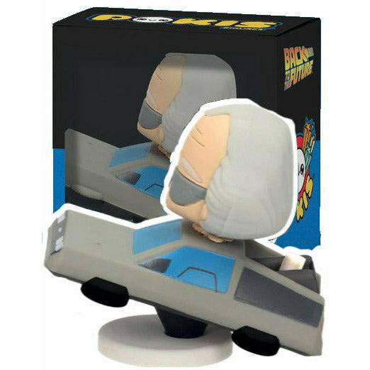 Back to the Future Doc Brown in DeLorean Pokis Mini-Figure Vinyl Toy SD Toys