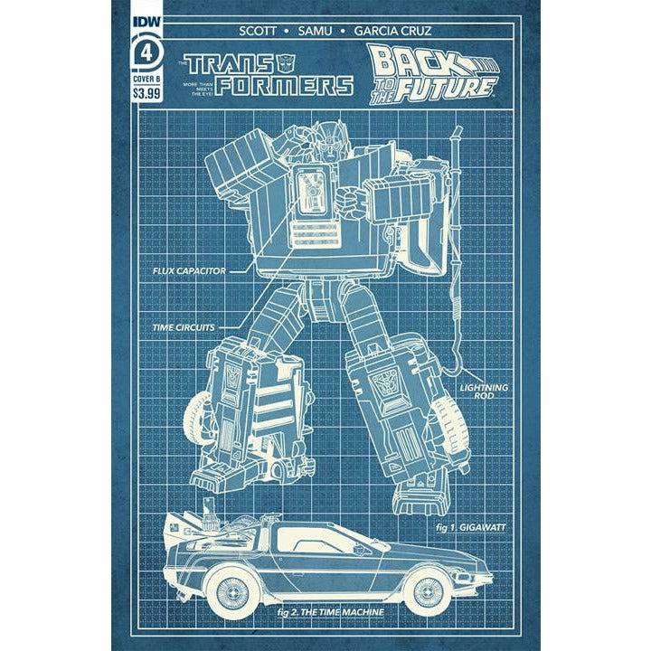 Transformers / Back to the Future #4 Comic [Cover B] Comic Book IDW Publishing