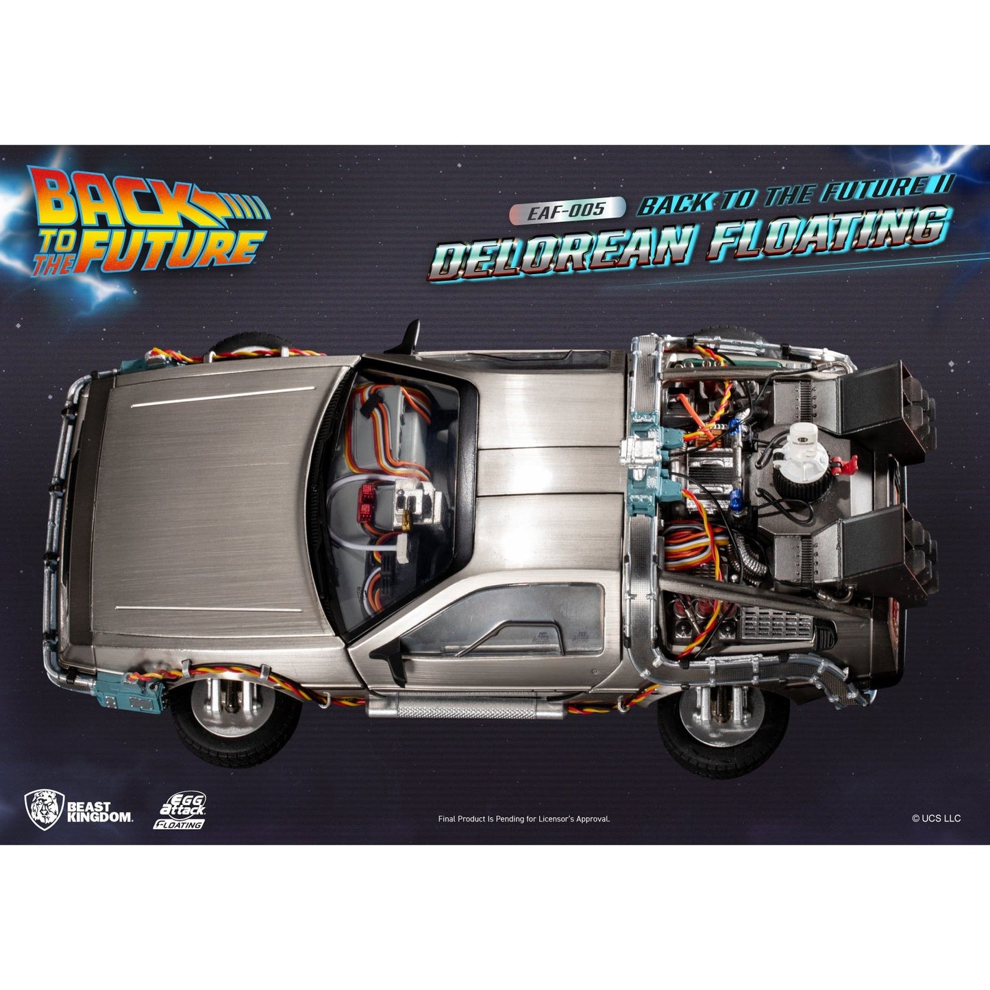 Back to the Future Part II Floating DeLorean Time Machine [PRE-SOLD OUT! Expected Availability September 2024!] Desk Toy Beast Kingdom