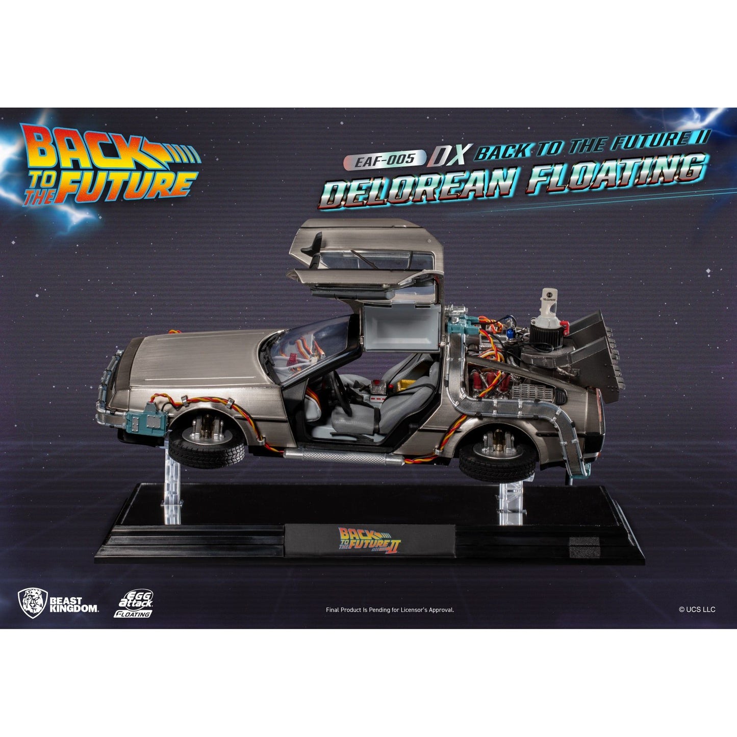 Back to the Future Part II Floating DeLorean Time Machine - Deluxe Edition [PRE-SOLD OUT! Expected Availability September 2024!] Desk Toy Beast Kingdom