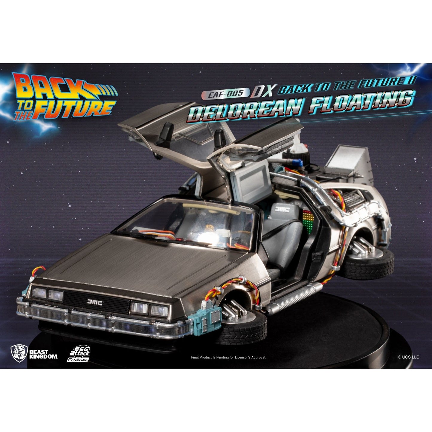 Back to the Future Part II Floating DeLorean Time Machine - Deluxe Edition [PRE-SOLD OUT! Expected Availability September 2024!] Desk Toy Beast Kingdom