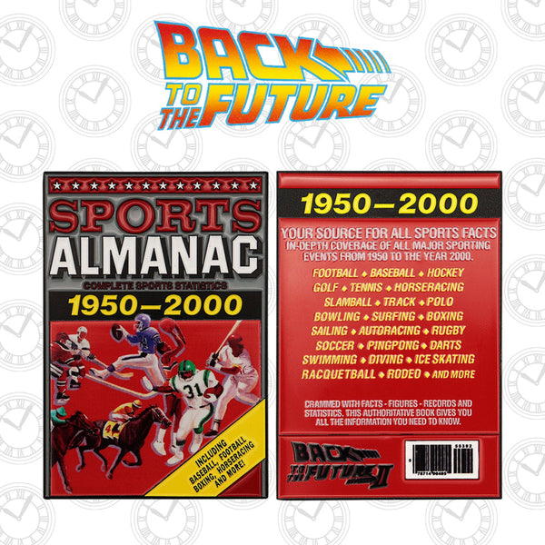 Back to the Future Part II Limited Edition Sports Almanac Ingot Commemorative Ingot Fanattik