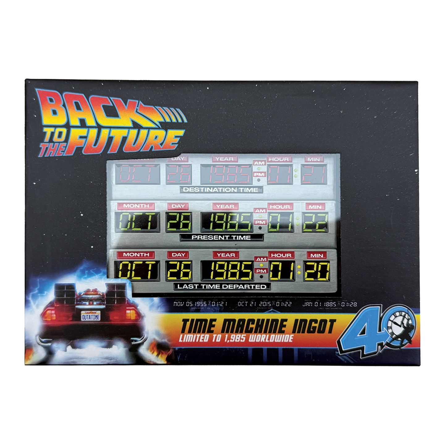 Back to the Future 40th Anniversary Time Circuits Ingot