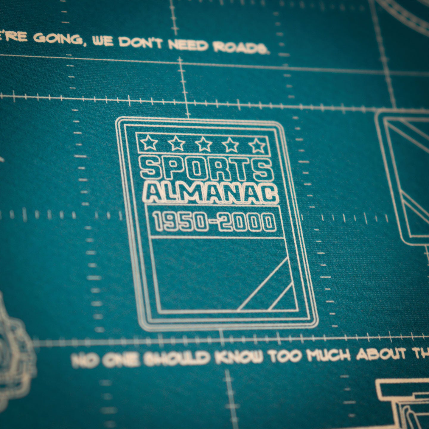 Back to the Future Time Machine Blueprint Art Print (with protective toploader)