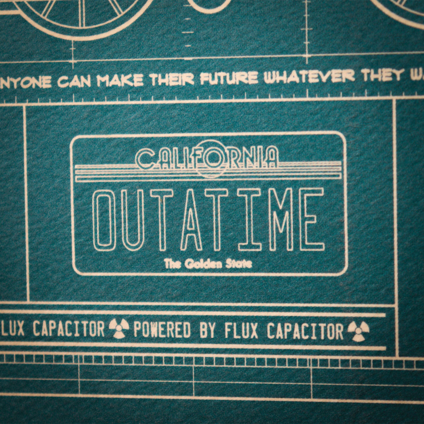Back to the Future Time Machine Blueprint Art Print – Back to the
