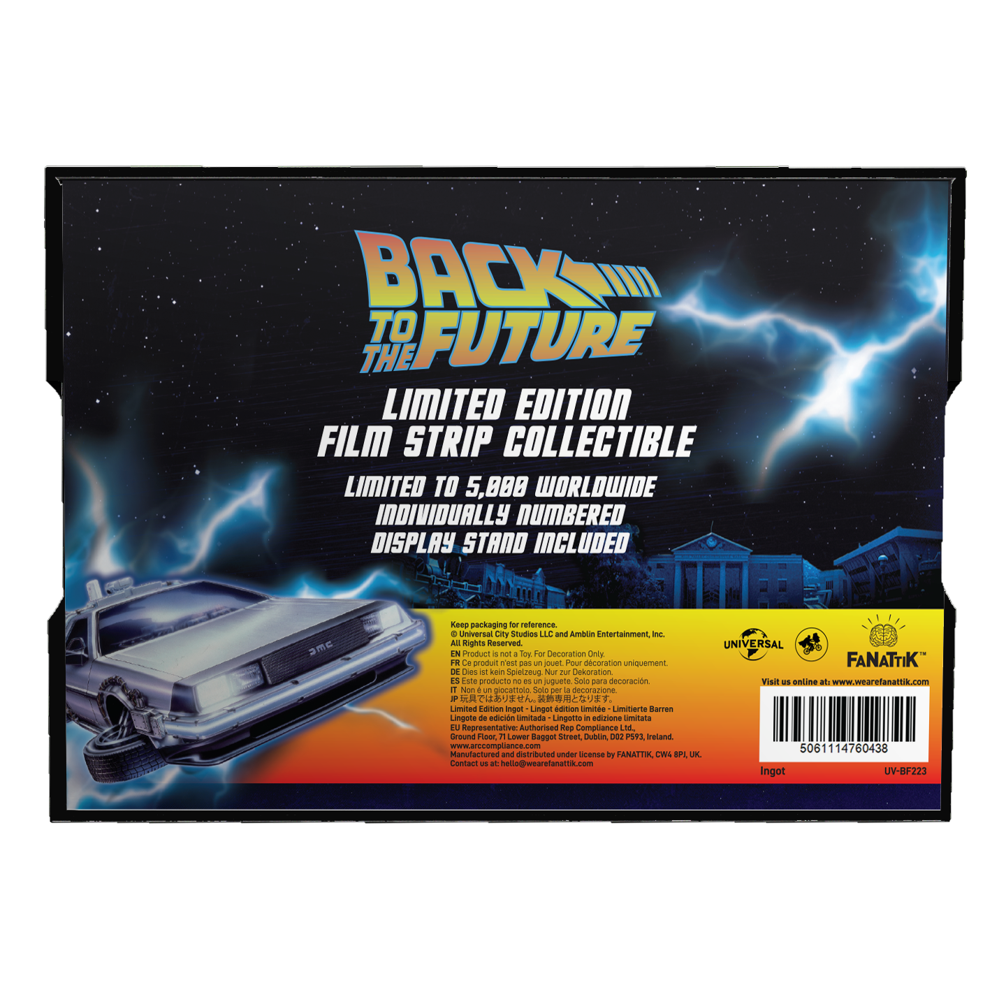 PRE-ORDER | Back to the Future Limited Edition Metal Film Strip Collectible Ingot [Expected Availability: November/December 2026]