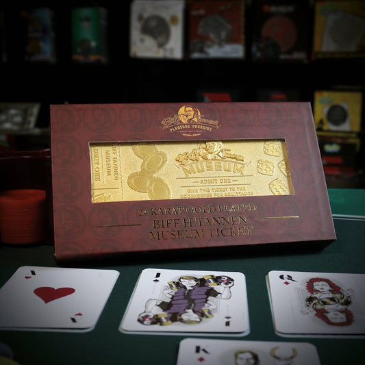Back to the Future Part II Limited Edition 24 Karat gold-plated Biff Tannen Museum ticket replica Commemorative Ticket Fanattik
