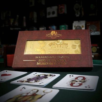 Back to the Future Part II Limited Edition 24 Karat gold-plated Biff Tannen Museum ticket replica Commemorative Ticket Fanattik