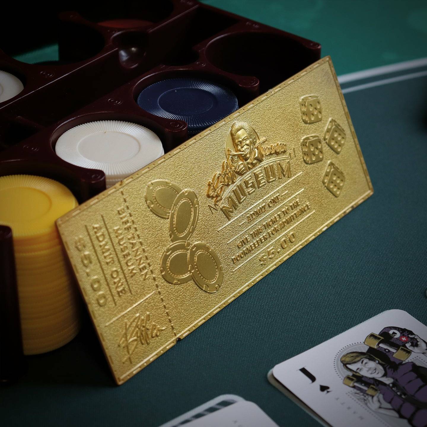 Back to the Future Part II Limited Edition 24 Karat gold-plated Biff Tannen Museum ticket replica Commemorative Ticket Fanattik