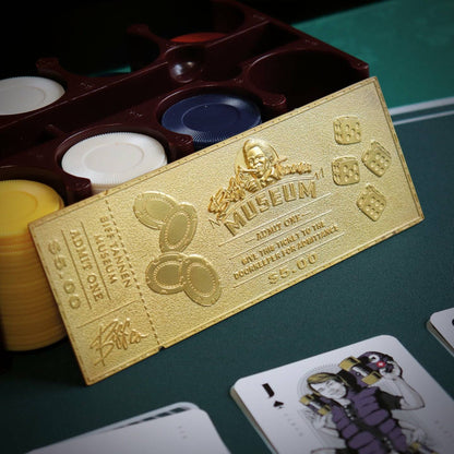Back to the Future Part II Limited Edition 24 Karat gold-plated Biff Tannen Museum ticket replica Commemorative Ticket Fanattik