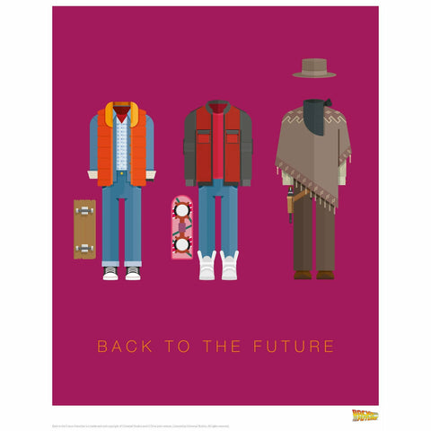 Back to the Future "Costume Artwork" Limited Edition Commemorative Print Art Print Fanattik