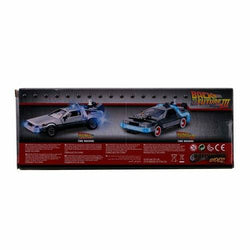 Back to the Future Part III die-cast 1:24 scale "Hollywood Rides" light-up DeLorean Time Machine Die-cast Model Cars Jada